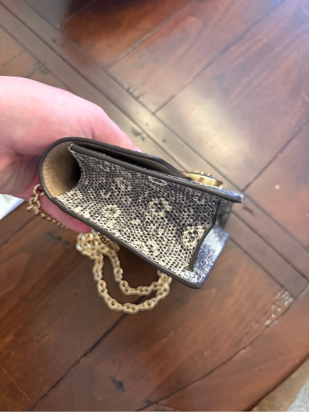 COACH Eliza Snake-Print Chain Shoulder/crossbody Bag - Picture 11 of 12